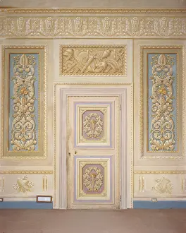 Pastel Prints: Palazzo Pitti in Florence the decoration of a wall of the apartment of the zoological gardens