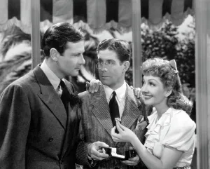 Wedding Ring Prints: THE PALM BEACH STORY, Joel McCrea, Rudy Vallee, Claudette Colbert, 1942