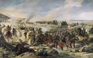 Palmaroli Gonzalez Prints: PALMAROLI GONZALEZ, Vicente (1834-1896). Battle of Tetouan. 1870
