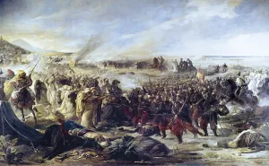 Palmaroli Gonzalez Prints: PALMAROLI GONZALEZ, Vicente (1834-1896). Battle of Tetouan. 1870
