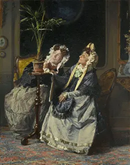 Oil On Panel Prints: Under the Palms, by Alexander Hugo Bakker Korff