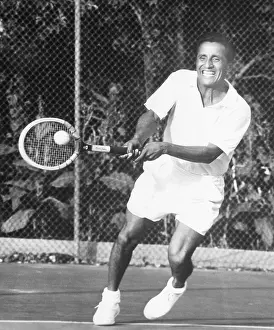 Tennis Racquet Prints: Pancho Segura, Ecuadorian and American tennis player