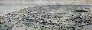 Belgium Prints: Panorama of the World War 1 Battle of Ypres. Oct. 25, 1914
