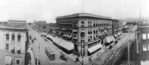 Trolley Prints: Panoramic view of Boise, Idaho ca. 1909