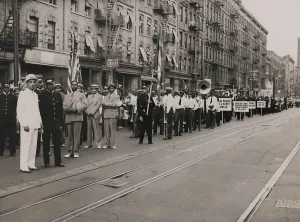 Parades Prints: Parade celebrating the 11th anniversary of the Brotherhood of Sleeping Car Porters union