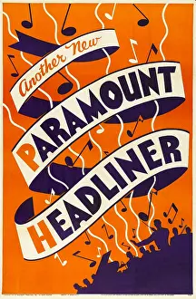 2009 Prints: Paramount Studios headliner stock poster, 1934