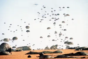 Proxy Wars Prints: Paratroopers from the 82nd Airborne Division land at Palmerola Air Base in Honduras