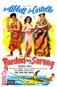 Virginia Prints: PARDON MY SARONG, US poster, top from left: Bud Abbott