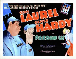 Hardy Prints: PARDON US, titlecard, front, from left: Oliver Hardy, Stan Laurel, 1931