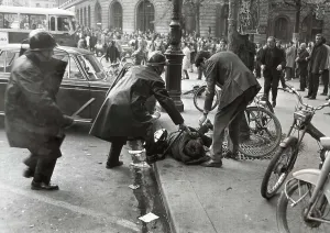 Social Movement Prints: Paris. May 1968. Incidents in Quartier Latin. AISA/Everett Collection**US SALES ONLY**