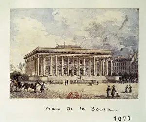 Carts Prints: Paris. Stock Exchange Square, 19th c