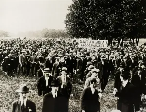 Protesters Prints: Paris sympathizers of Sacco and Vanzetti demonstrate