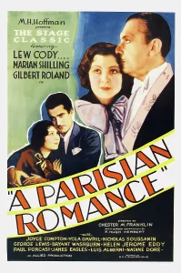 Gilbert Prints: A PARISIAN ROMANCE, US poster art, Gilbert Roland, (second left), Lew Cody, (right), 1932