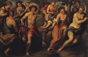 Bare Chested Prints: Parnassus (Parnaso), by Jacopo Negretti known as Palma il Giovane