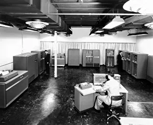 Progress Prints: Partial view of the new IBM type 702 electronic data processing machine