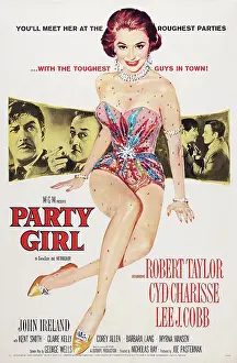 1958 Movies Prints: PARTY GIRL, US poster art, from left: Robert Taylor, Lee J. Cobb, Cyd Charisse, 1958