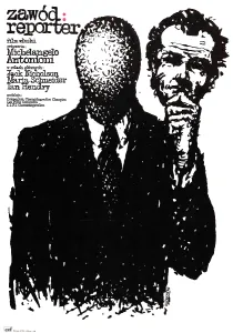 Face Prints: THE PASSENGER, (aka PROFESSIONE: REPORTER, aka ZAWOD: REPORTER), Polish poster art, 1975