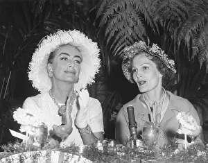 Movie Stars Prints: Pat Nixon and Actress Joan Crawford at political event
