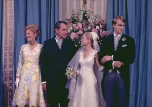 Grooms Prints: Pat Nixon, President Nixon, Tricia and Ed Cox at the White House wedding of June 12