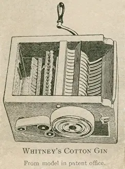 Industrial Revolution Prints: Patent model of Whitney's Cotton Gin of 1793