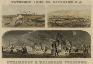 Machinery Prints: Paterson Iron Company in New Jersey were manufacturers of forgings for steamboats and railroads