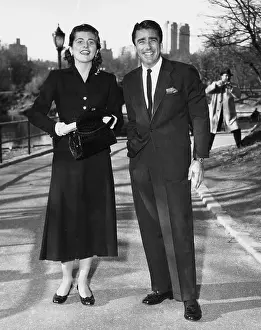 Lawford Prints: Patricia Kennedy, and Peter Lawford in Central Park