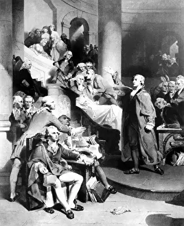 History Prints: Patrick Henry during his famous speech