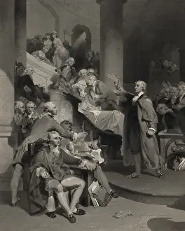 1760s Prints: Patrick Henry speaking before the Virginia House of Burgesses, May 30, 1765