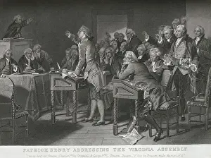 1760s Prints: Patrick Henry before the Virginia House of Burgesses, May 30, 1765