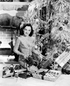 Holiday Prints: Paulette Goddard, wishing her fans a Merry Christmas, 1940