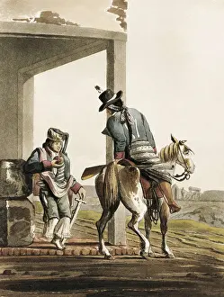 Paulist soldiers, picture of the "Viaje a Buenos Aires" by Vidal. Litography. FRANCE. Paris. National Library. AISA/Everett Collection**US SALES ONLY**