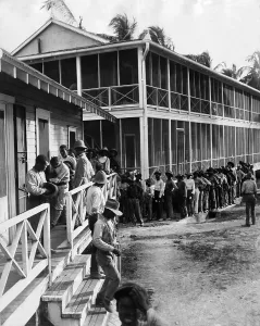 Panama Canal Prints: Paying off Day Laborers at the Panama Canal