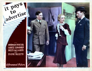 Norman Prints: IT PAYS TO ADVERTISE, from left, Norman Foster, Carole Lombard, 1931