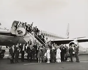 Peace Corps Prints: Peace Corps volunteers boarding a Trans Caribbean Airways jet bound for San Juan