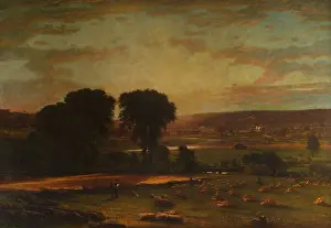 Lcgrfa Prints: PEACE AND PLENTY, by George Inness, 1865, American painting, oil on canvas