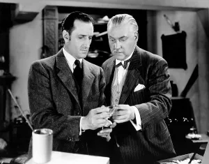 Nigel Prints: THE PEARL OF DEATH, from left, Basil Rathbone, Nigel Bruce, 1944
