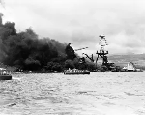 2007 Prints: Pearl Harbor, Wreckage of USS Arizona December 7, 1941