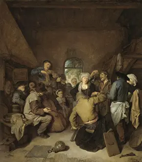1650s Prints: Peasants Making Music and Dancing