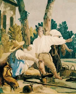 Vicenza Prints: Peasants at rest. 1757; Peasants at rest