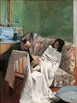 Sofa Prints: The pedicure, by Edgar Degas, 1873