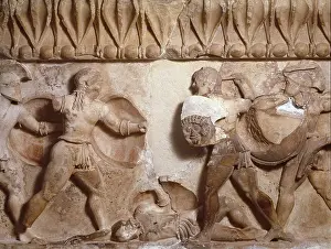 Marble Prints: Pediment and frieze from the treasury of the Siphnians