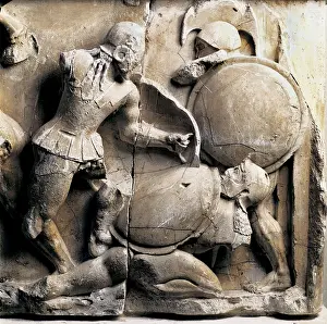 Greece Prints: Pediment and frieze from the treasury of the Siphnians