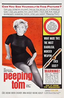 Staring Prints: PEEPING TOM, US poster art, 1960