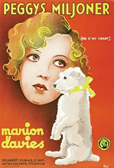 Marion Prints: PEG O MY HEART, (aka PEGGYS MILJONER), Swedish poster art, Marion Davies, 1933