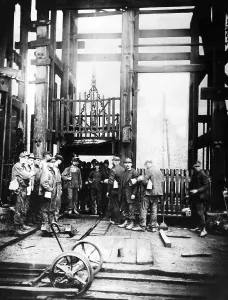 Miners Prints: Pennsylvania coal miners after they have come up from the shaft