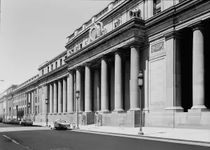 Train Station Prints: Pennsylvania Station, exterior, New York City, circa 1962