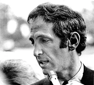 Daniel Prints: Pentagon Papers Defendant Daniel Ellsberg talks to reporters after pleading 'not Guilty' outside Los Angeles