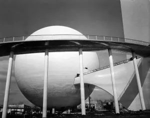 Worlds Fair Prints: The Perisphere, an 18-story globe housing theme exhibit at the 1939 New York World's Fair
