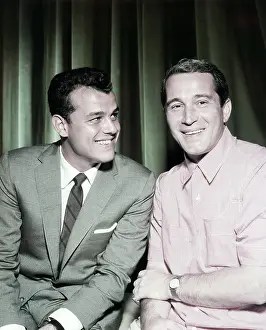 Host Prints: PERRY COMO'S KRAFT MUSIC HALL, from left: Julius LaRosa, Perry Como, 1948-1967
