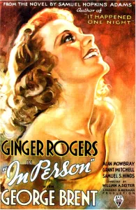Images Dated 30th May 2013: IN PERSON, US poster, Ginger Rogers, 1935